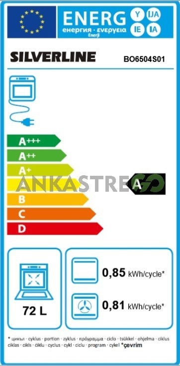 Silverline BO6504S01 S4 Ankastre Fırın Gri