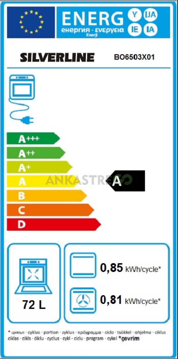 Silverline BO6503X01 S3 Ankastre Fırın Inox