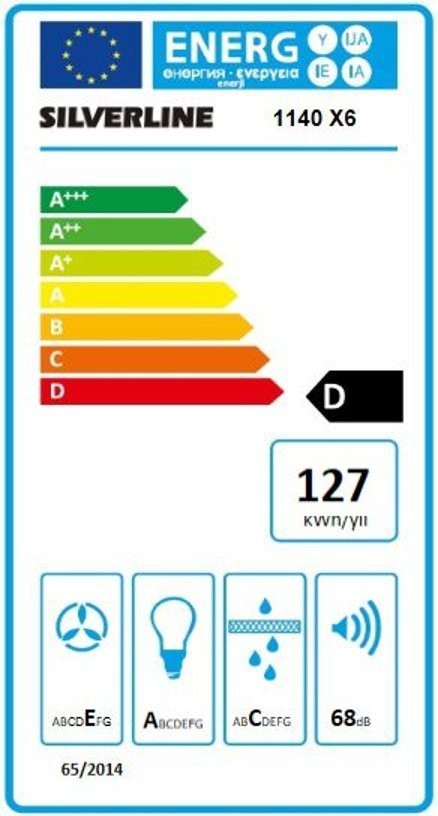 Silverline 1140 Crystal Line Sürgülü Aspiratör Siyah