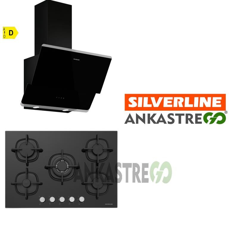 Silverline CS5364B01 - 3490 Oslo Siyah Ankastre Set