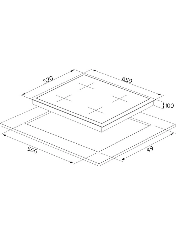 SİLVERLİNE CS5665B01 65 CM ANKASTRE OCAK SİYAH CAM