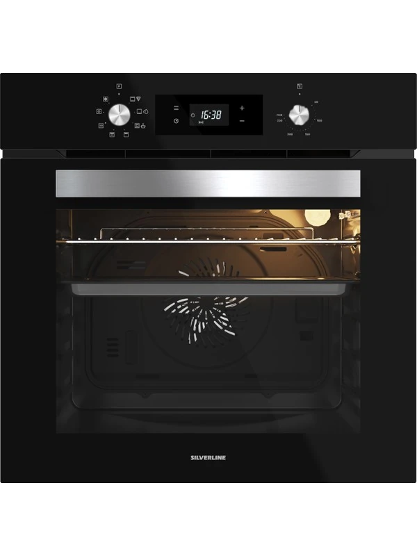 Siyah Cam Ankastre Set 3420 Classy Davlumbaz - CS5335B01 Ocak - BO65E4B01 Siyah Fırın