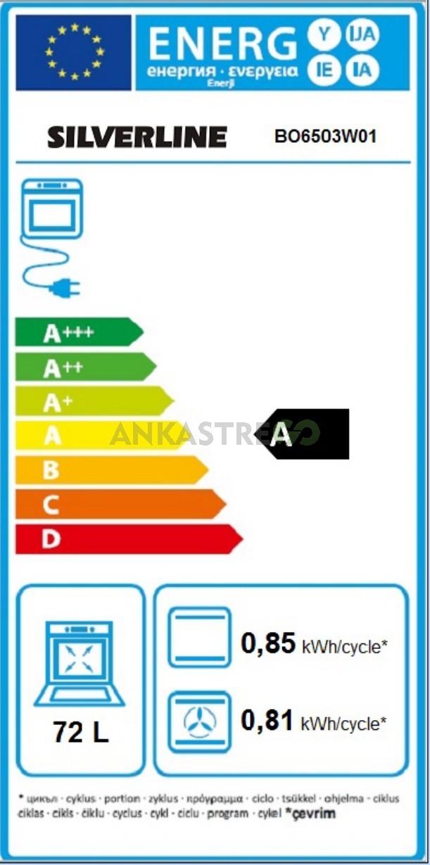 Silverline BO6503W01 S3 Ankastre Fırın Beyaz