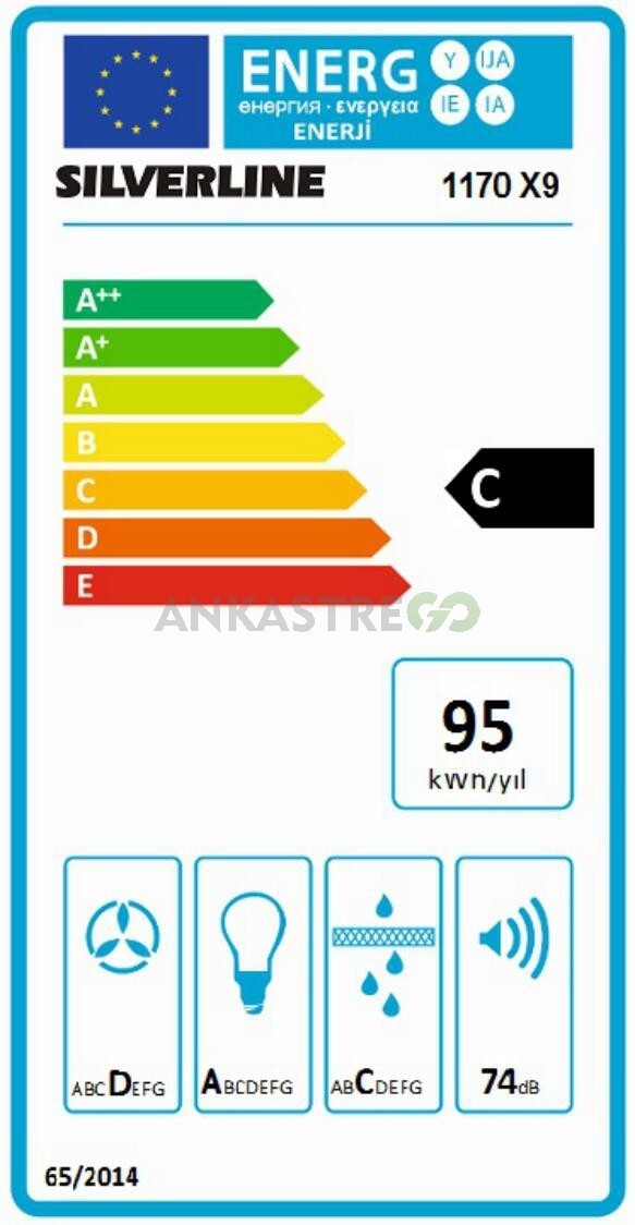 Silverline Astec 1170 90’lık Gömme Aspiratör Inox