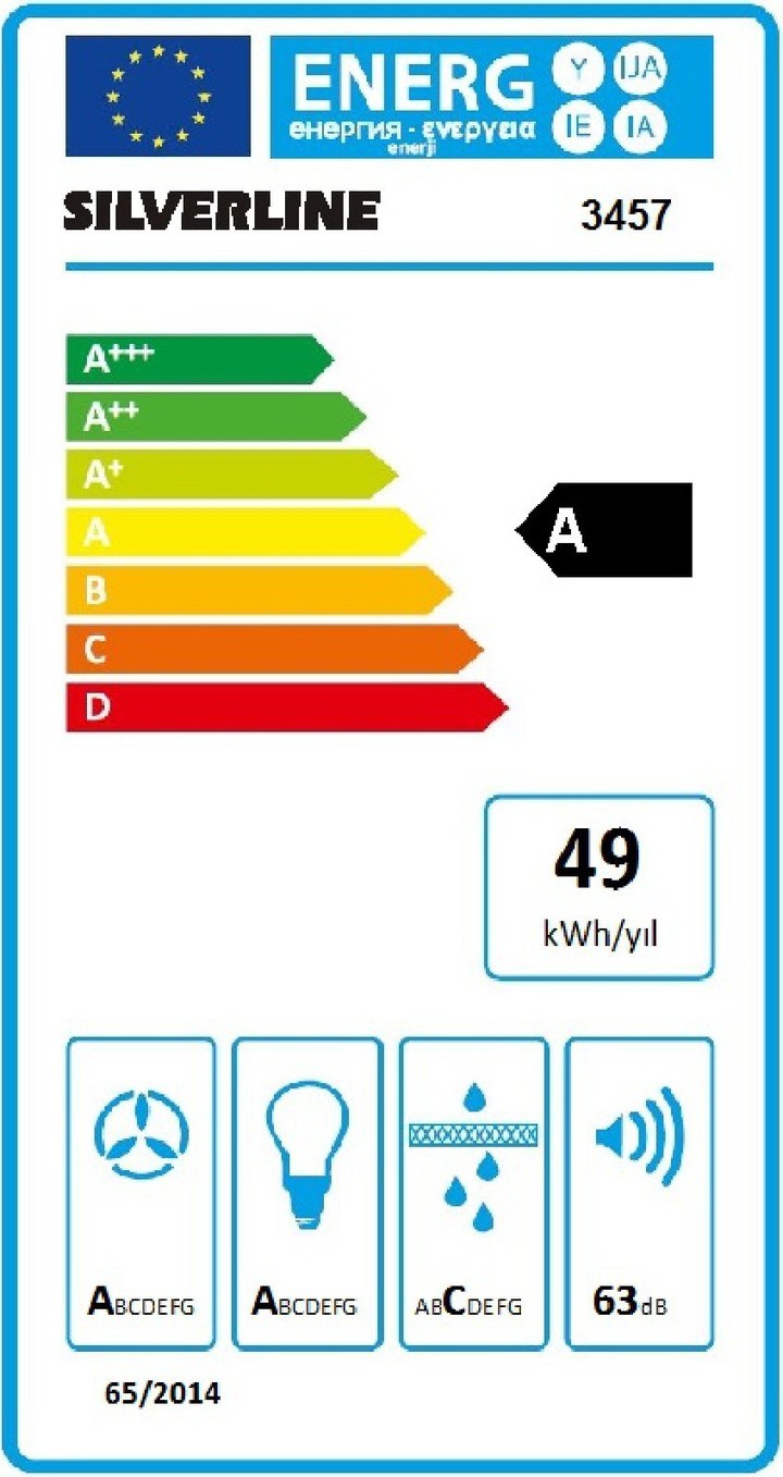 Silverline 3457 Soho Duvar Tipi 80 CM Davlumbaz Beyaz