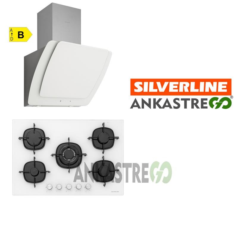 Silverline CS5365W01 - 3373 Misto 60 Beyaz Cam Ankastre Set
