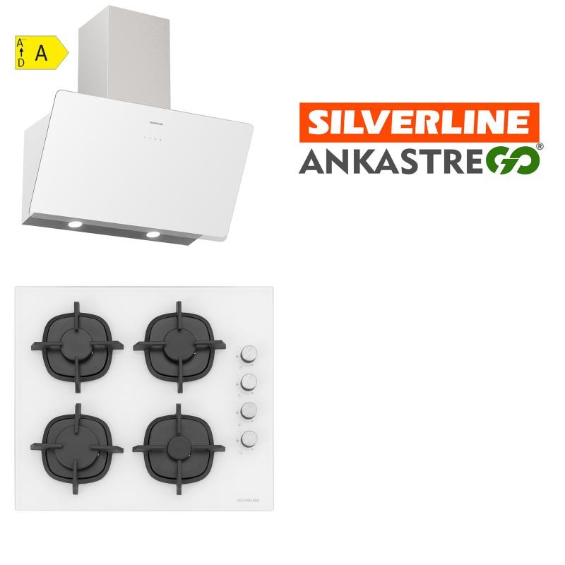 Silverline  CS5343W01 - 3457 Soho 60 Beyaz Cam Ankastre Set