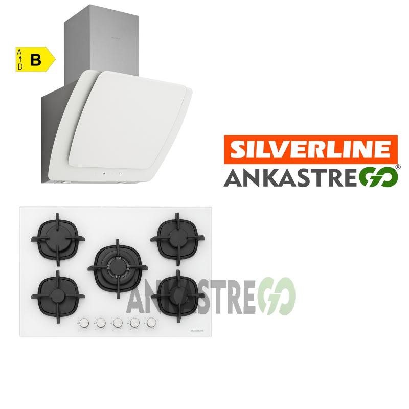 Silverline CS5364W01 - 3373 Misto 60 Beyaz Cam Ankastre Set