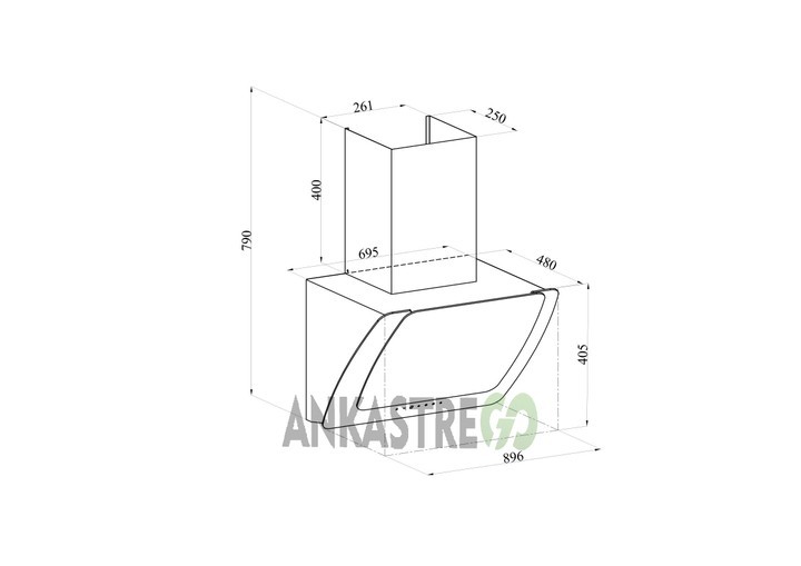 Silverline CS5364W01 - 3373 Misto 90 Beyaz Cam Ankastre Set