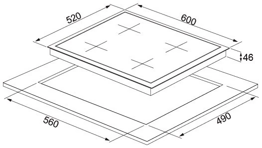 Silverline CS5610B01 Ankastre Ocak Siyah