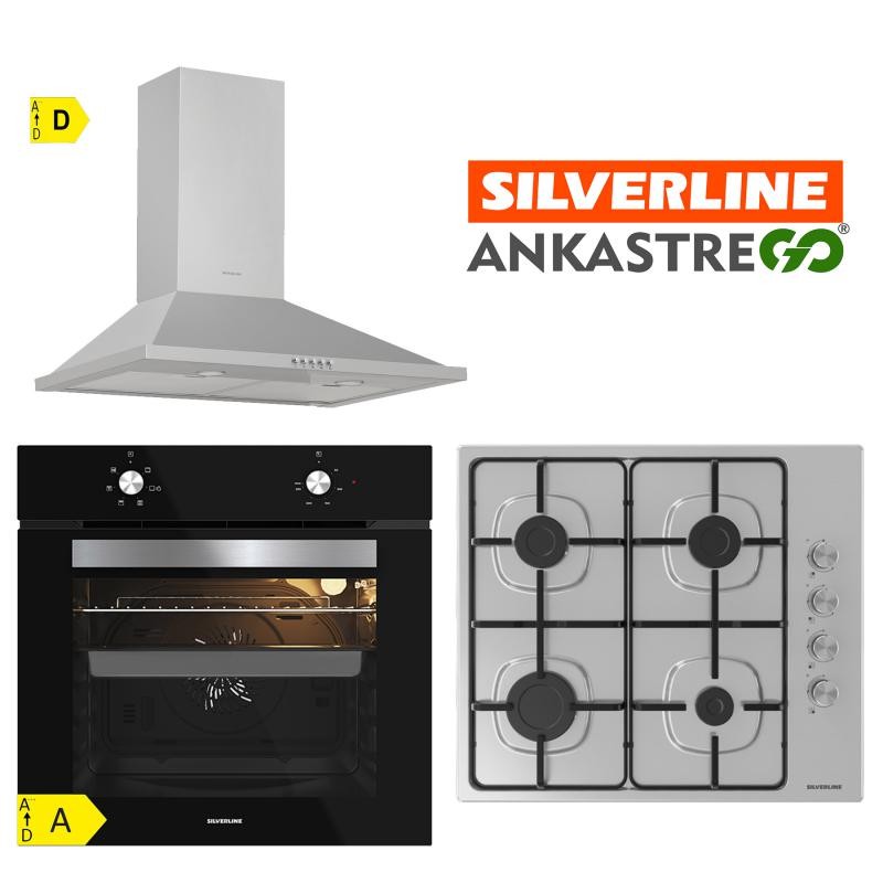 Silverline inox  BO65E1B01-AS5631X01-2240  Ankastre Set