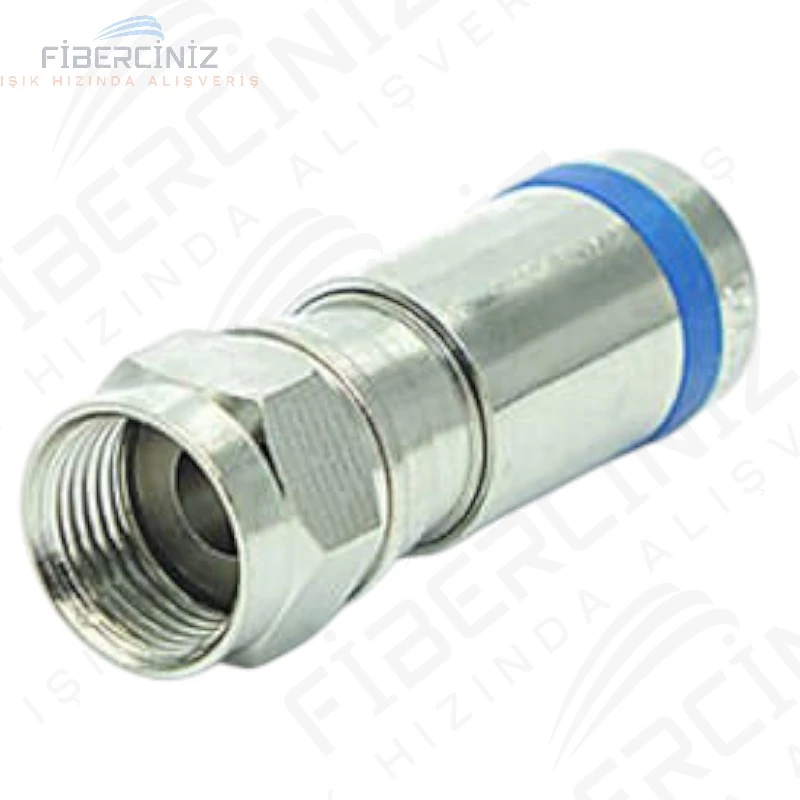 RG-6 Gümüş Sıkmalı Tip F Konnektör (50'li Paket)