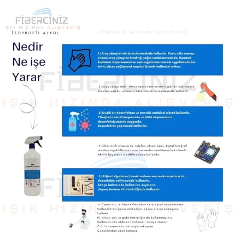 %99 İzopropil Alkol 1Lt