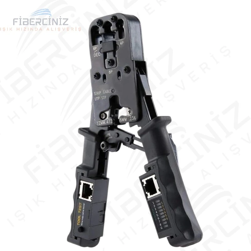 RJ45 RJ12 RJ11 Kablo Test Cihazı Ve Sıkma Pensesi