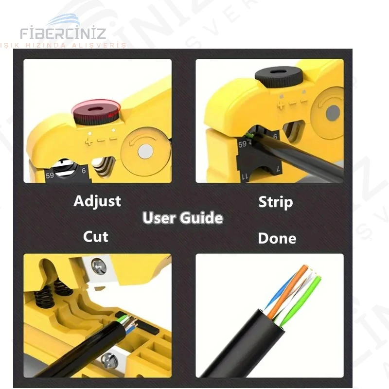 RG59-RG6-RG11 Kablo Soyma Aparatı