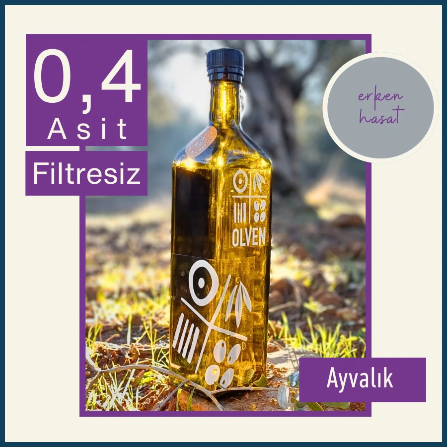 Ayvalık Erken Hasat 0.4 Asit Naturel Sızma Zeytinyağı  1LT