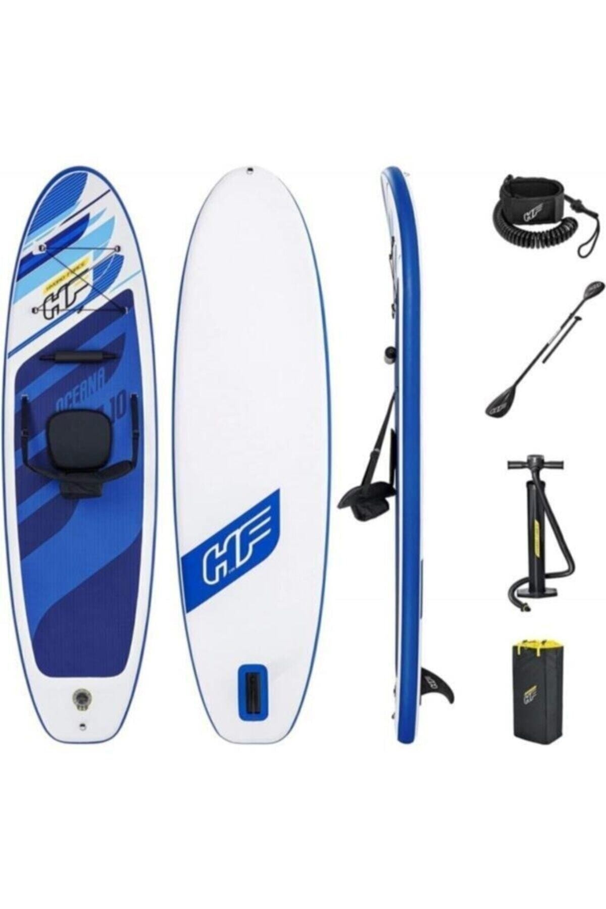 Bestway 65350 Oceana Inflatable Kayak Surfboard-Bag Set Including Paddle and Pump 305x84x12