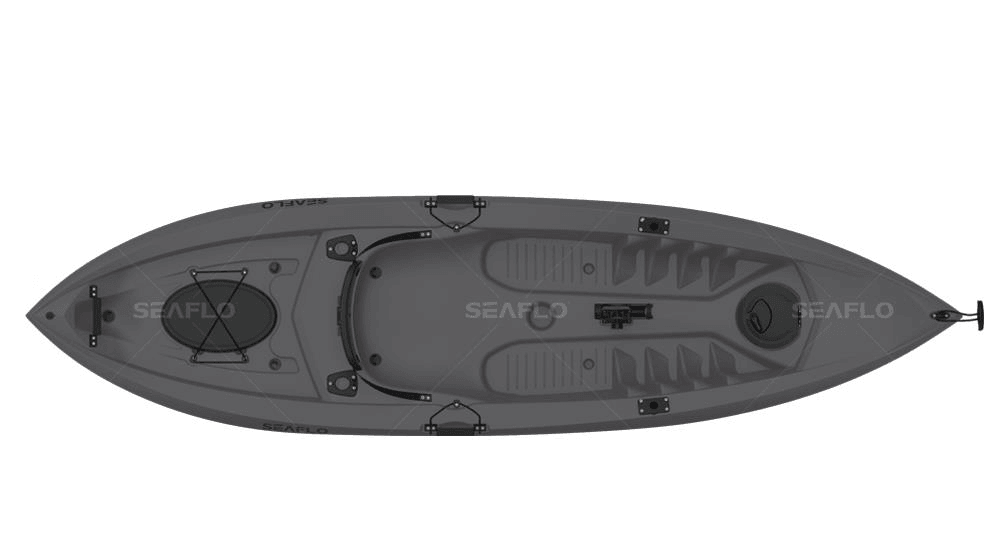 Seaflo SF-1007 Single Person Fishing Canoe Gray