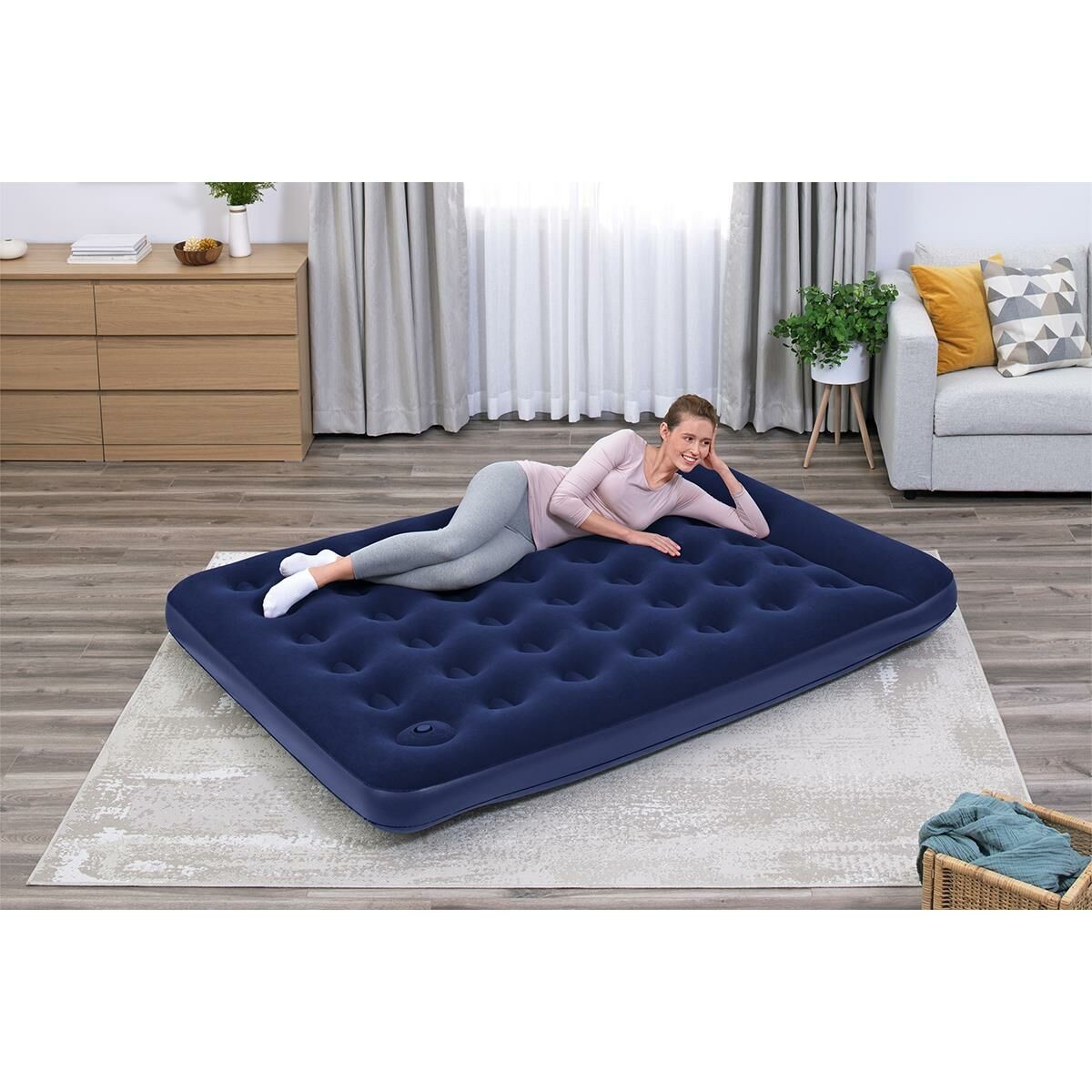 KZL-BW67226 CAMPING BED FLOK NAVY BLUE 203X152CM 3