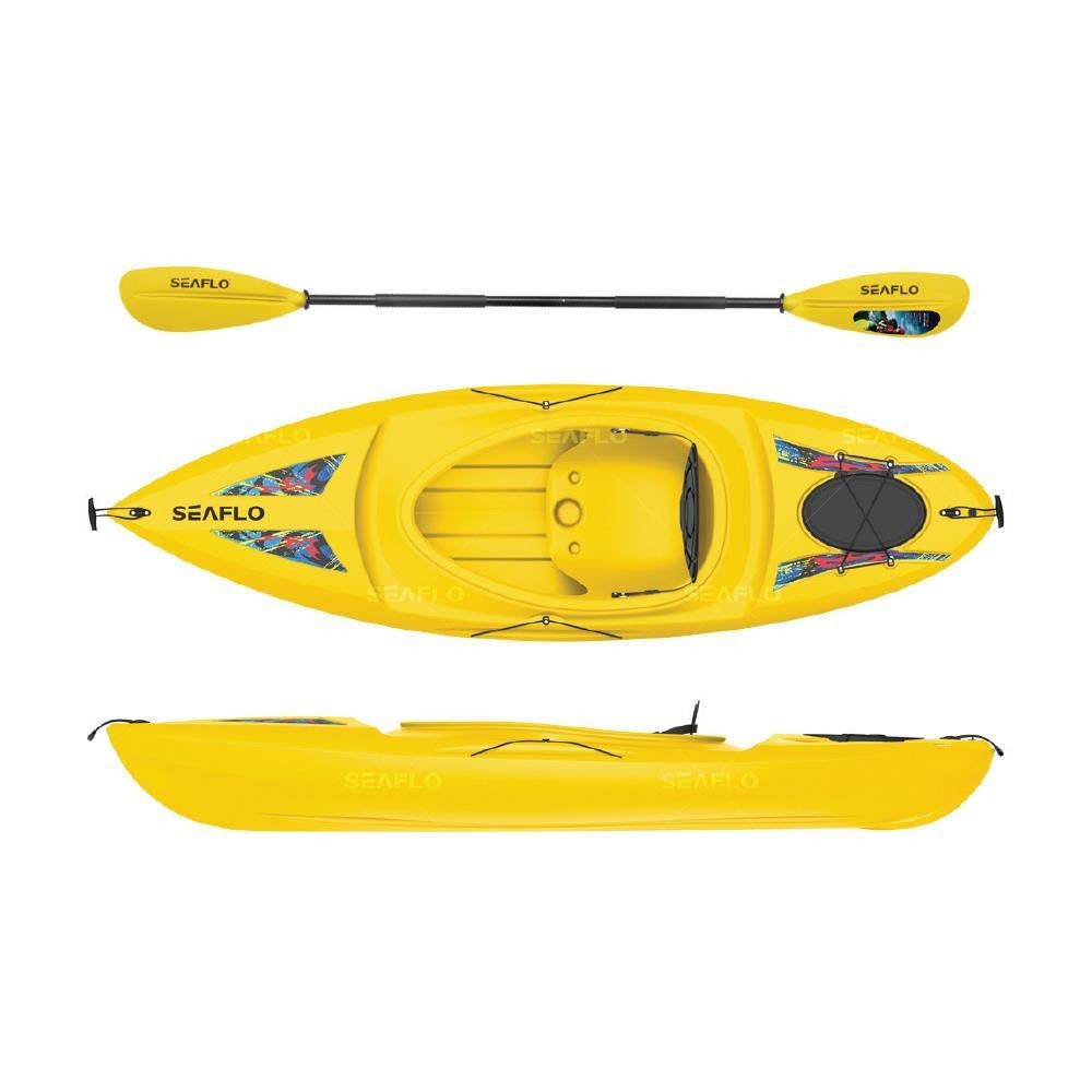 Seaflo SF-1006 Single Person Canoe Closed Yellow