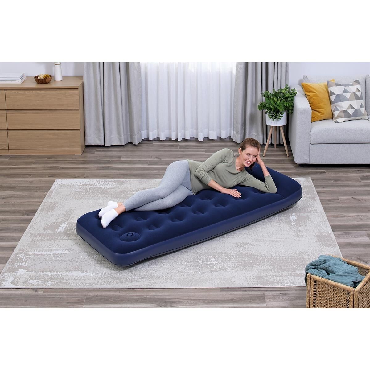 KZL-BW67223 CAMPING BED FLOK NAVY BLUE 185X76CM 6