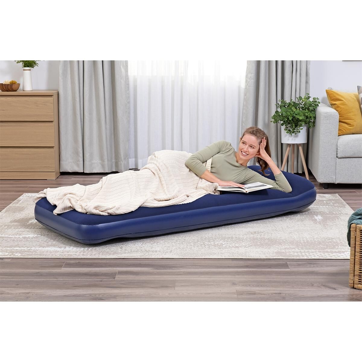 KZL-BW67223 CAMPING BED FLOK NAVY BLUE 185X76CM 6