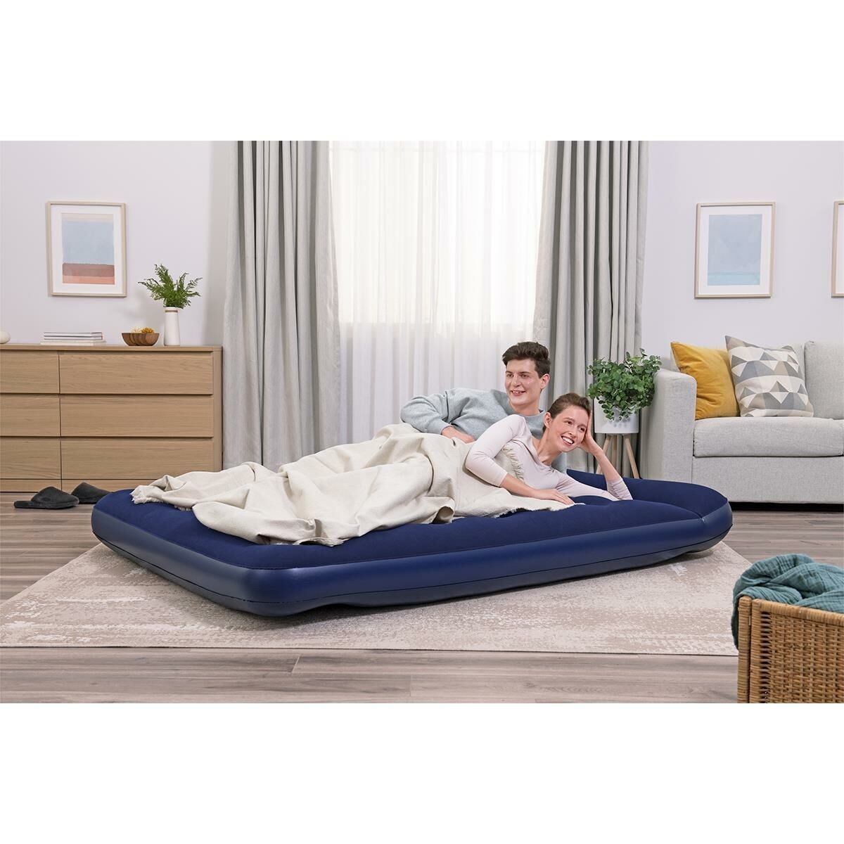 KZL-BW67226 CAMPING BED FLOK NAVY BLUE 203X152CM 3