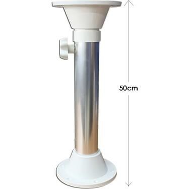 Saray Table Leg - Up and Down Adjustable White 51-81cm