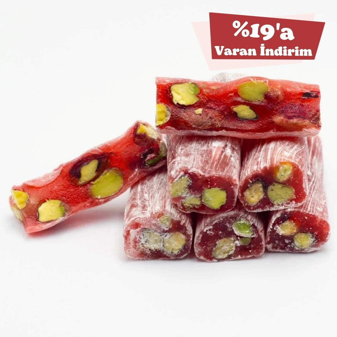 Fıstıklı Nar Aromalı Parmak Lokum
