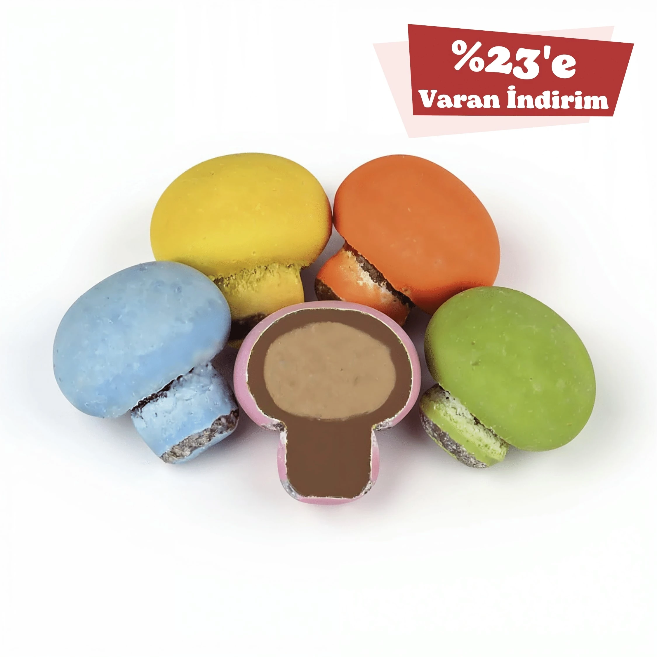 Mini Mantar Draje Renkli