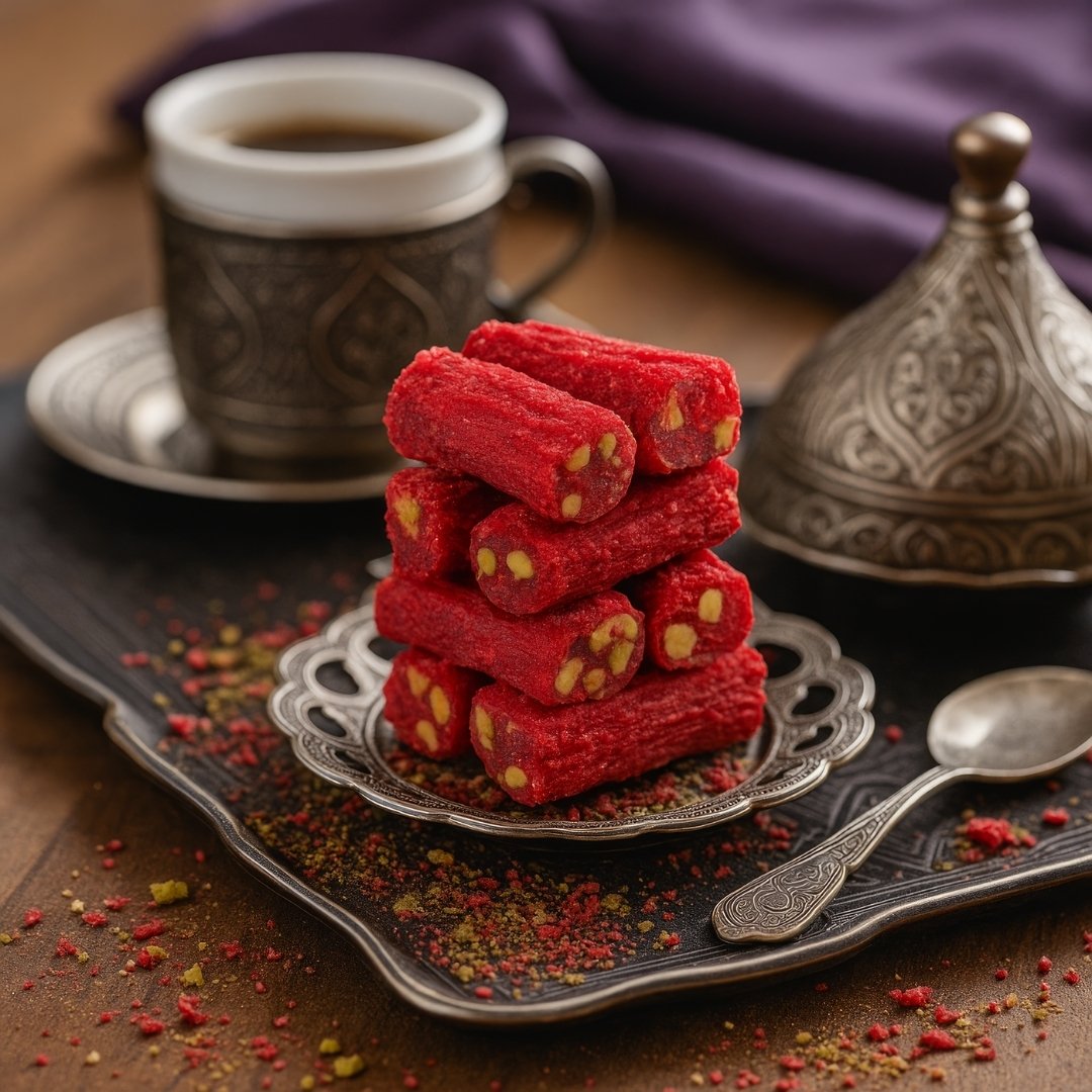 Kek Kaplamalı Böğürtlen Aromalı Parmak Lokum