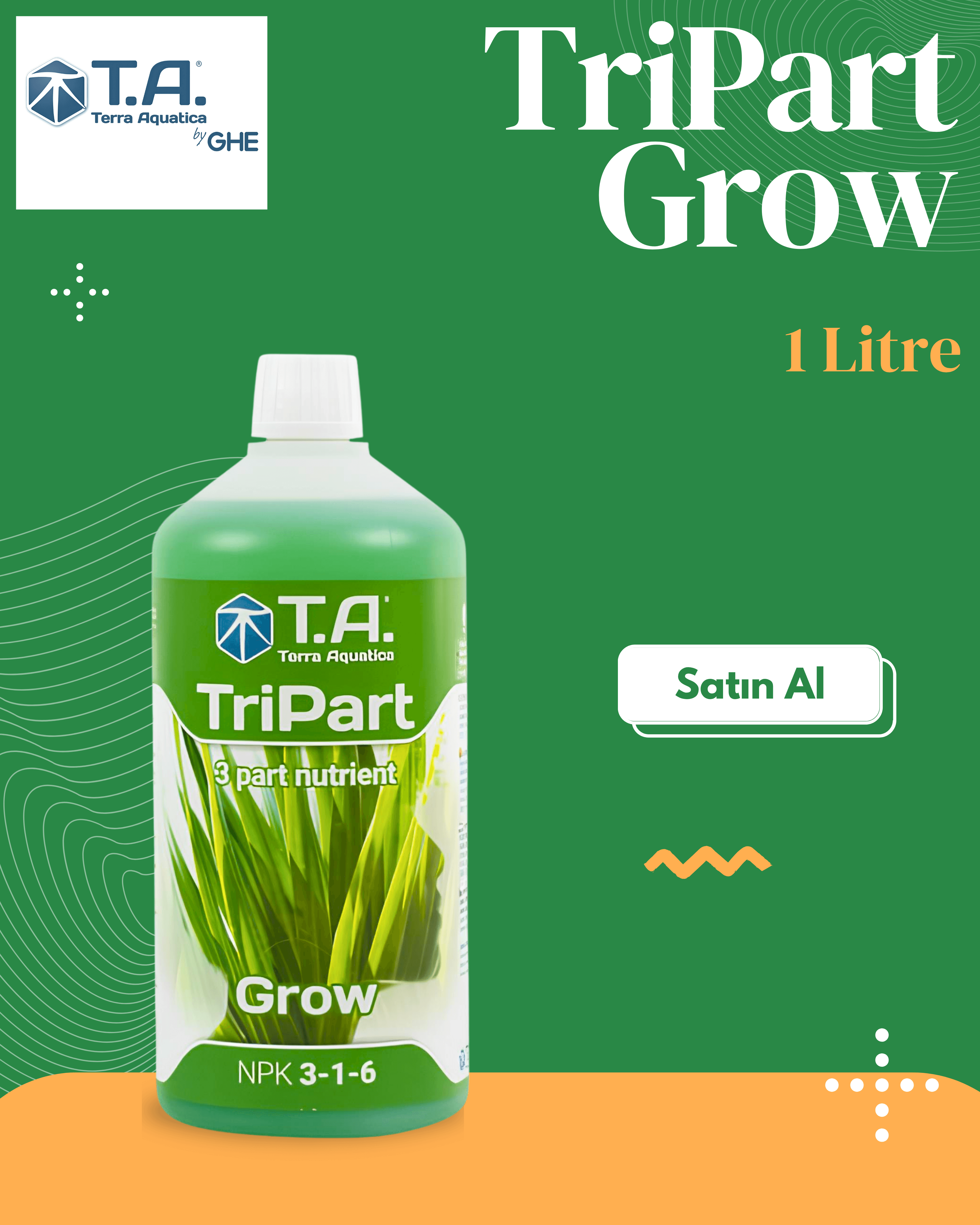 T.A (GHE) - TriPart Flora Grow 1 Litre