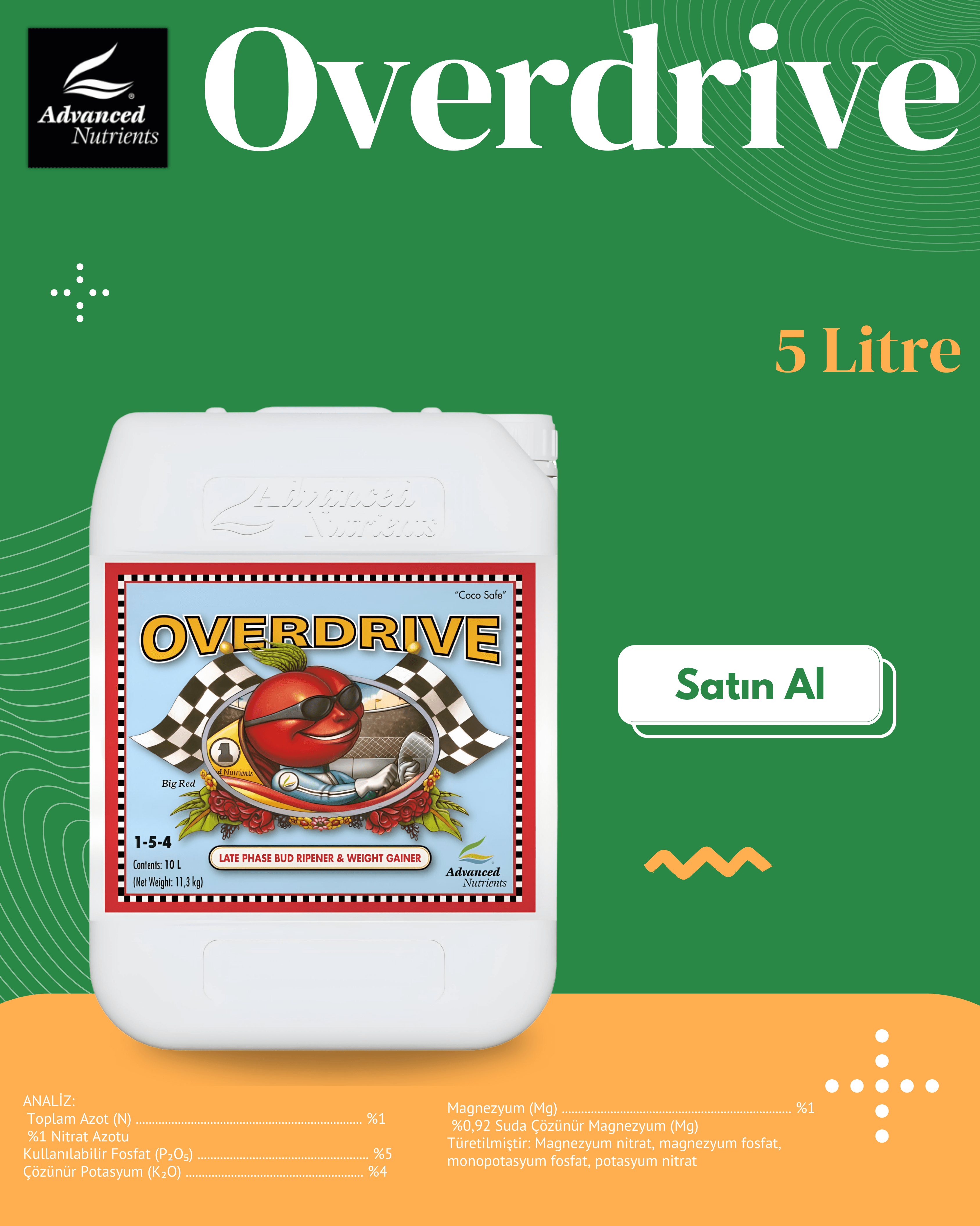 Advanced Nutrients Overdrive 5 Liter