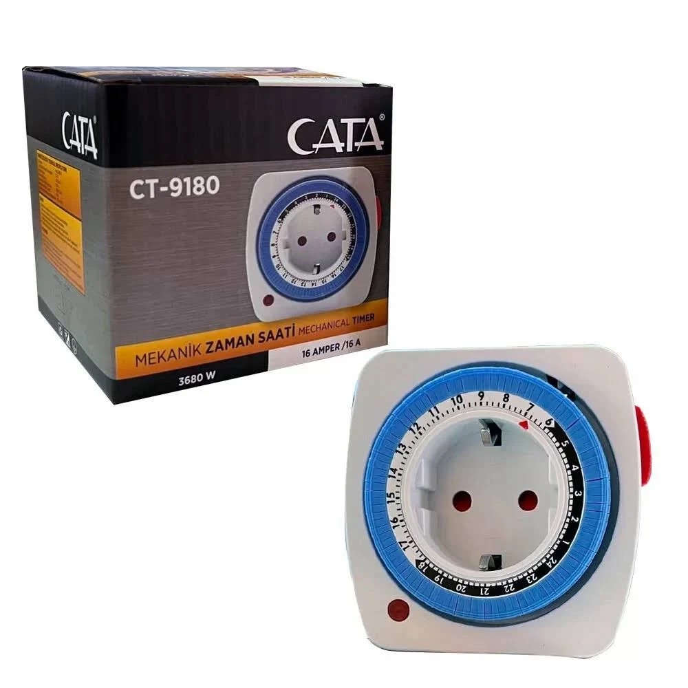 CATA CT-9180 Mekanik Zaman Saati Anahtar Priz