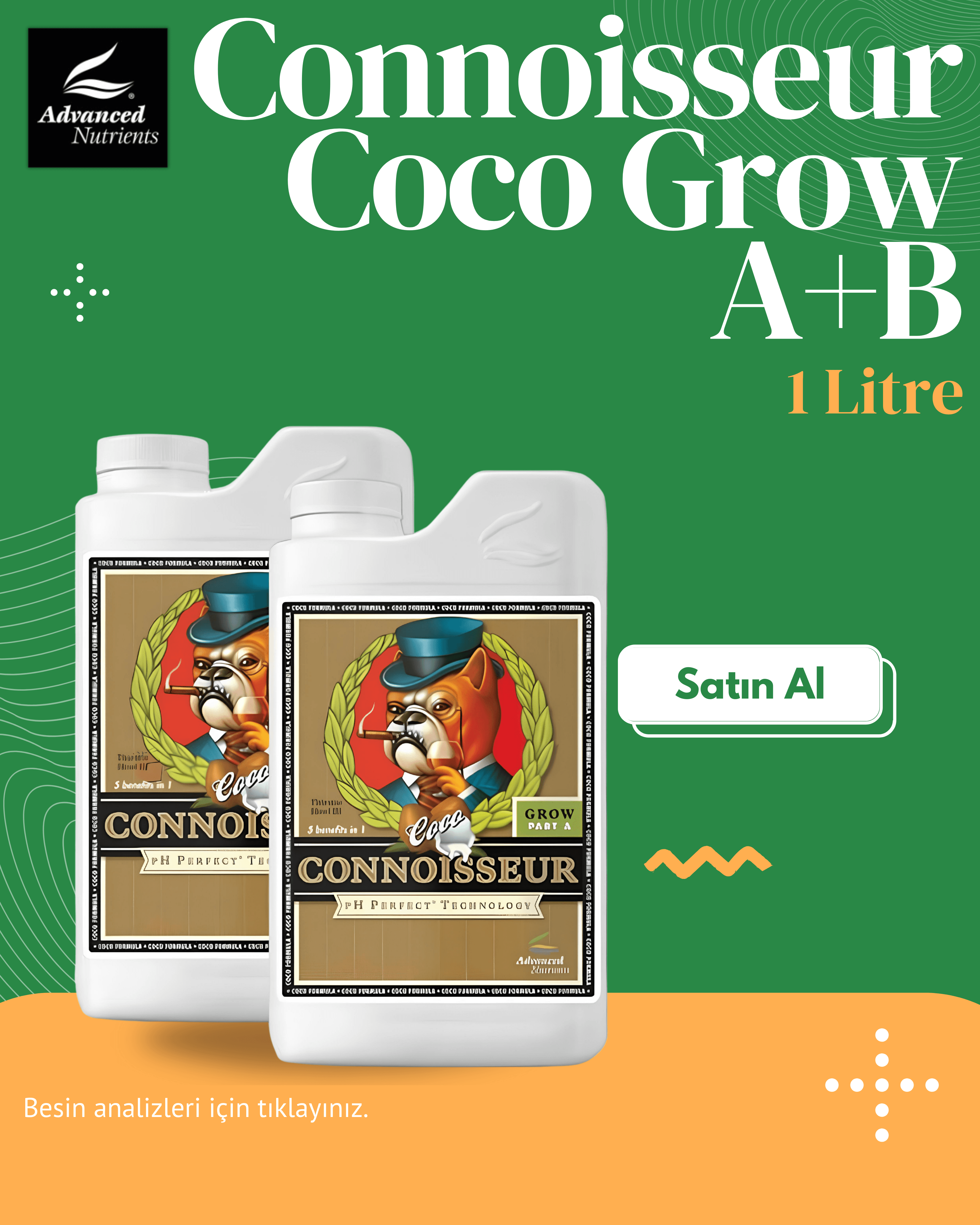 Advanced Nutrients pH Perfect Connoisseur Coco Grow AB 2X 1 Liter