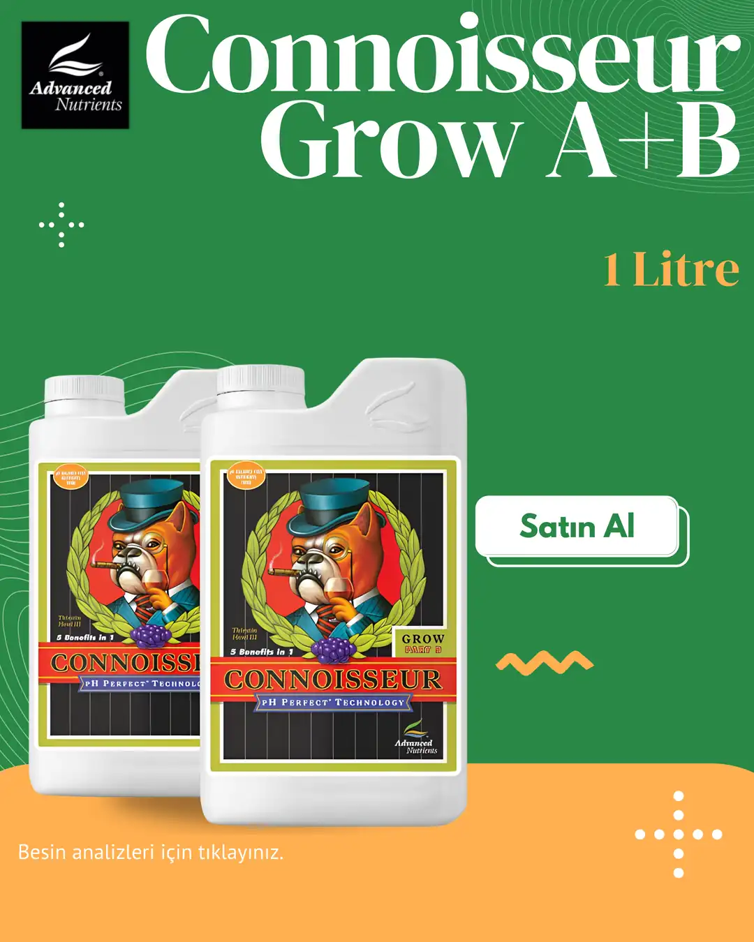 Advanced Nutrients pH Perfect Connoisseur Grow AB 2X 1 Litre