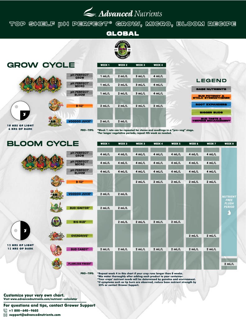 Advanced Nutrients Grow Micro Bloom Temel Hazır Gübre Seti 1 Litre