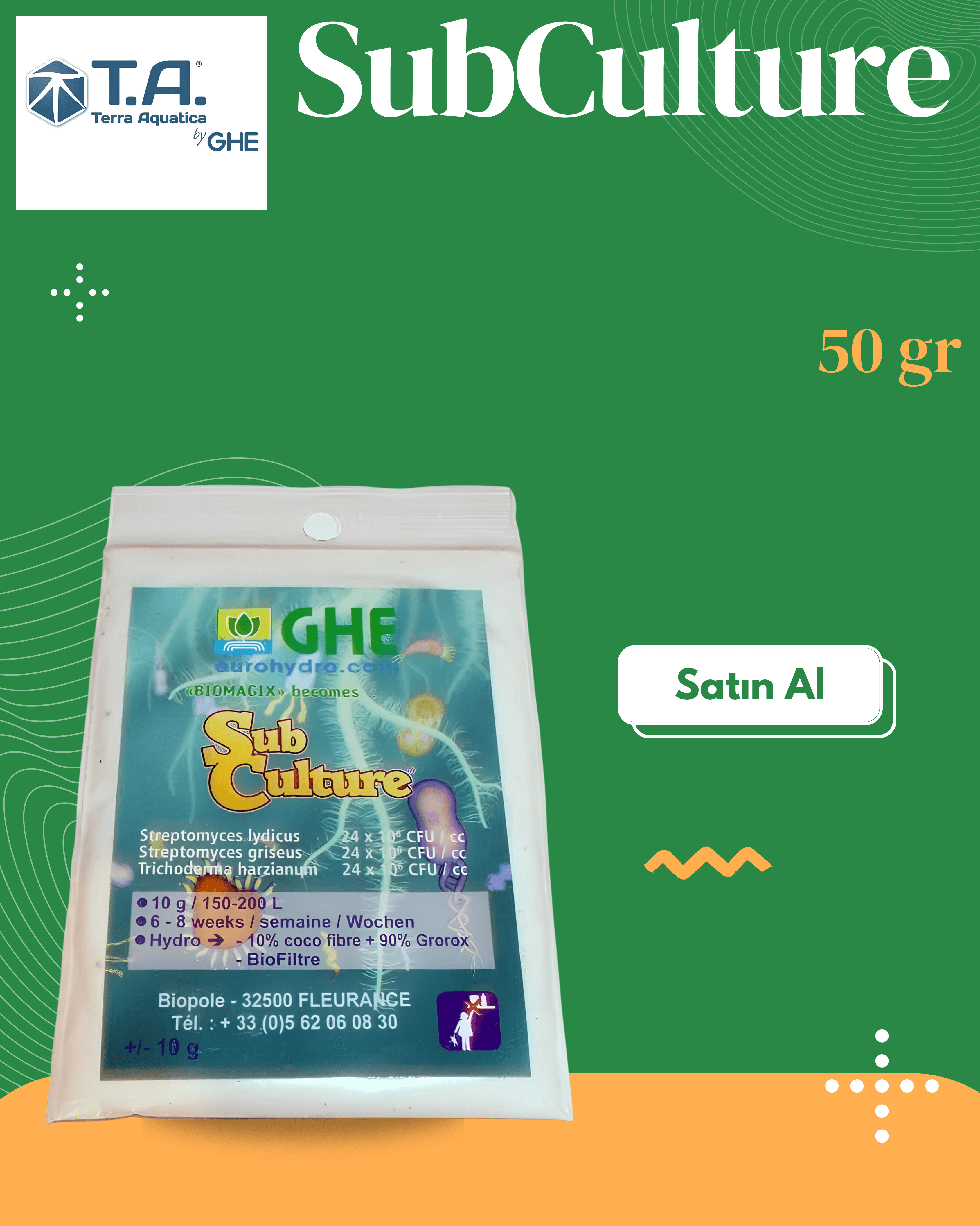 T.A (GHE) - Subculture Funghicida 50 gr