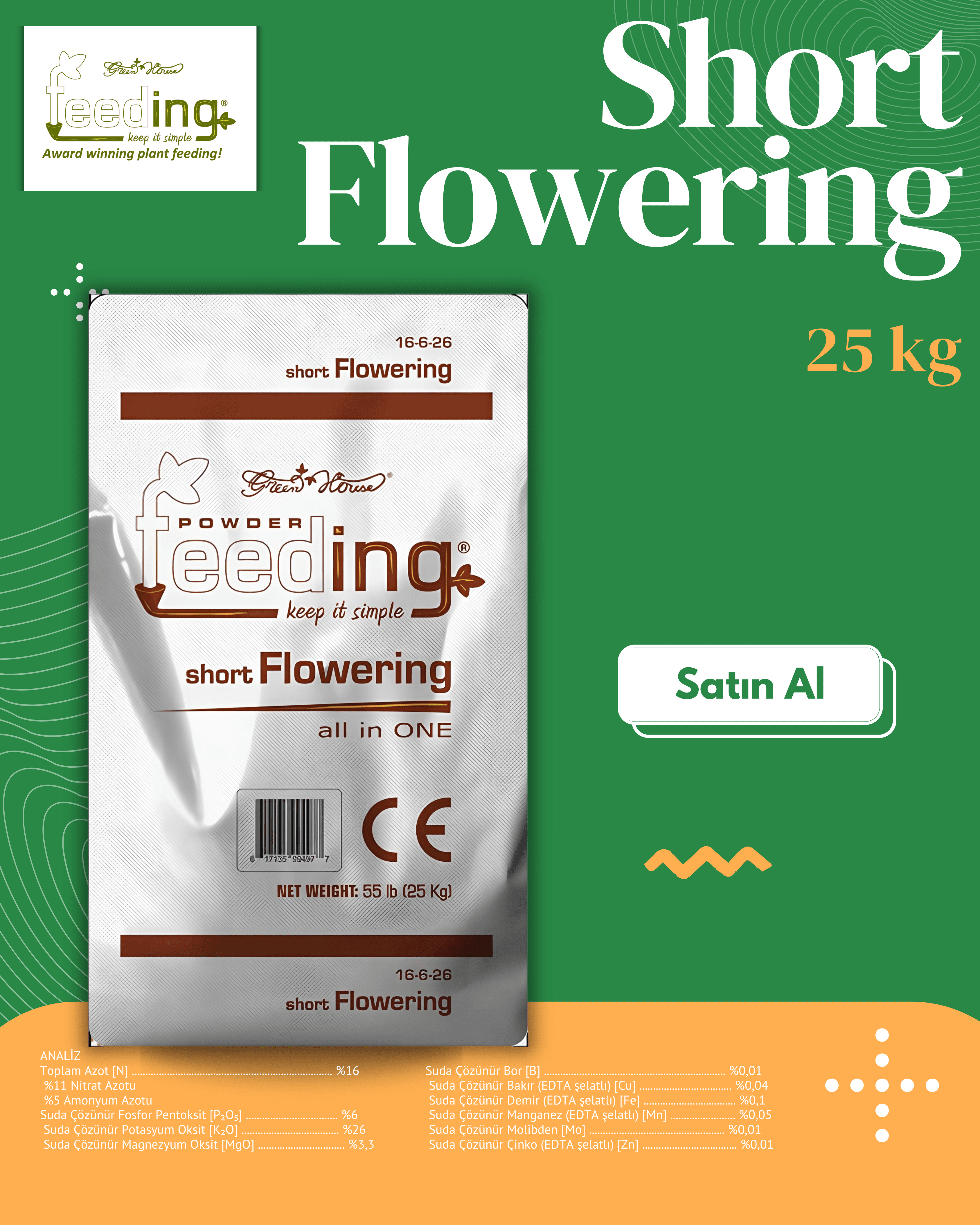 Short Flowering 25 kg