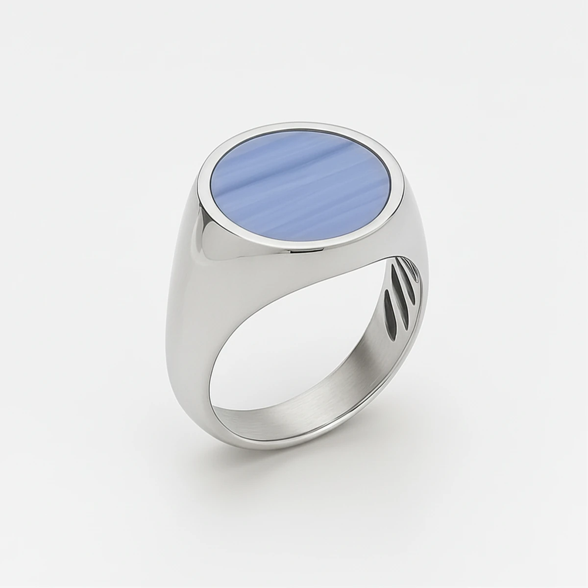 Gümüş Kalsedon Taşlı Yüzük