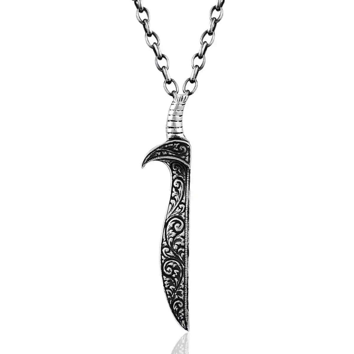 Silver Gunnlogi Sword Necklace