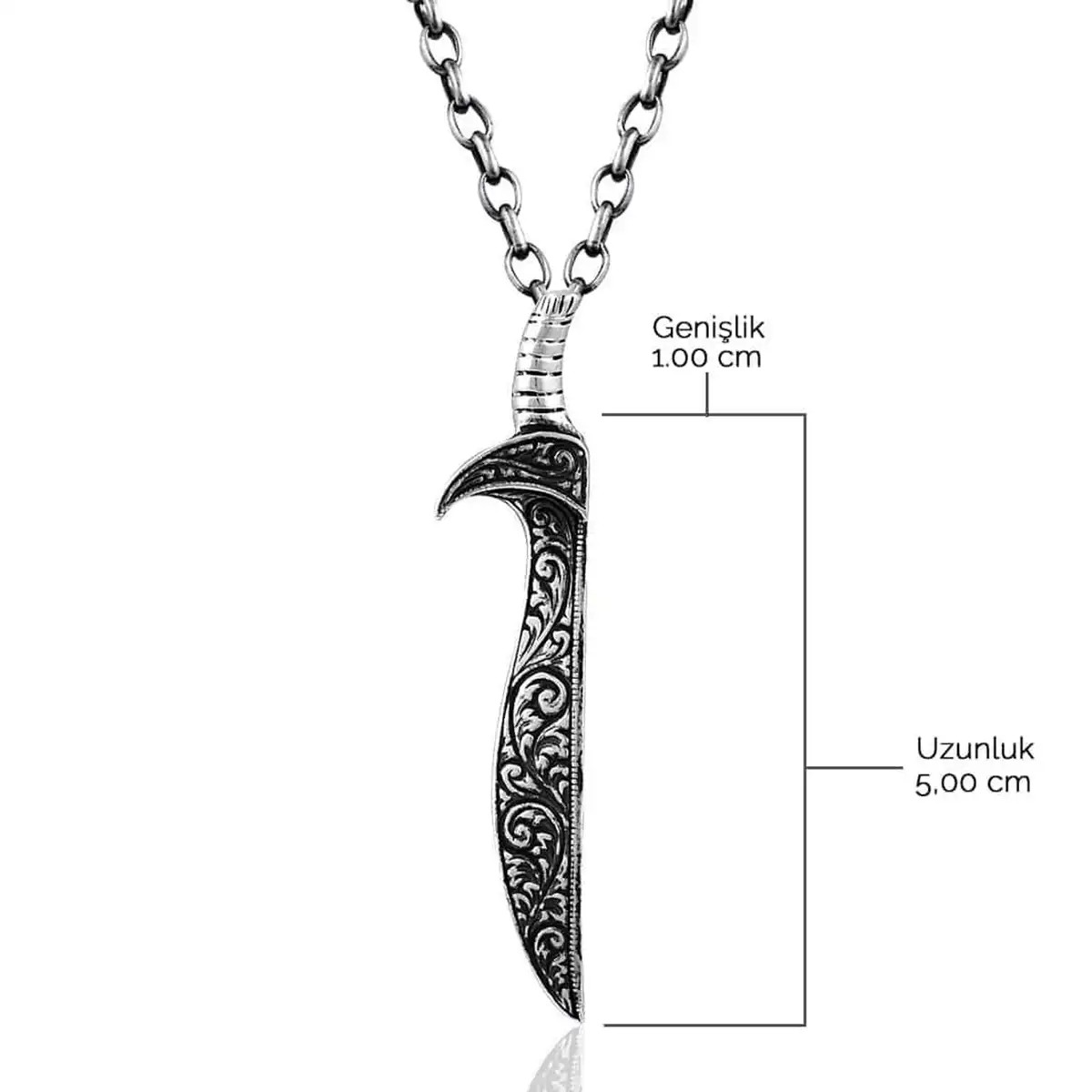 Silver Gunnlogi Sword Necklace