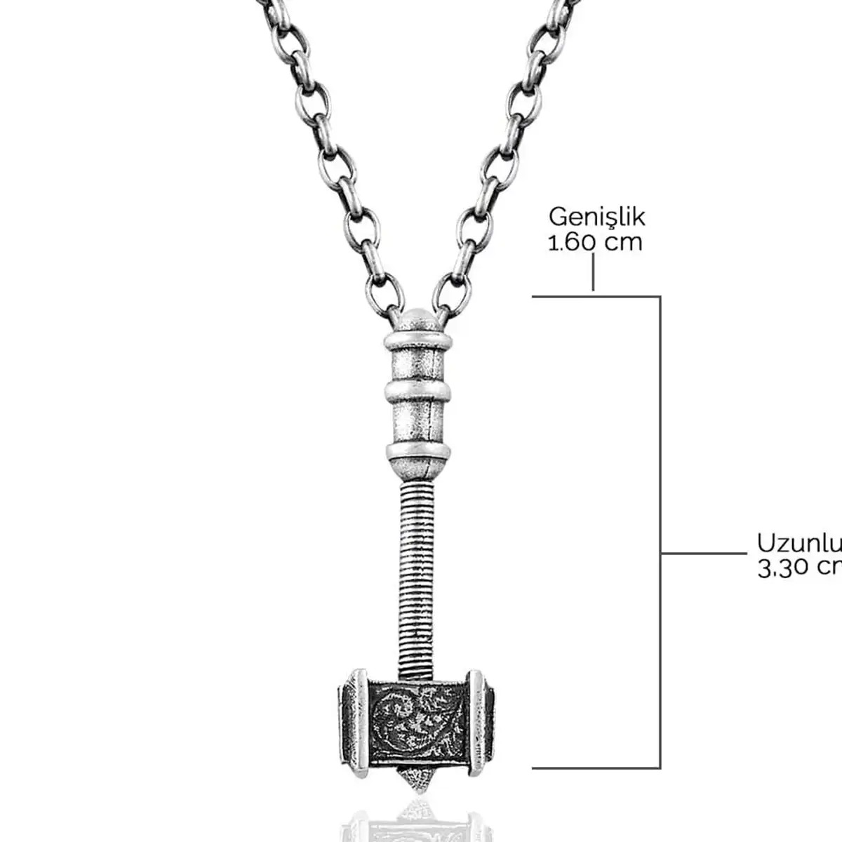 Silver  Mjöllnir's Hammer Necklace