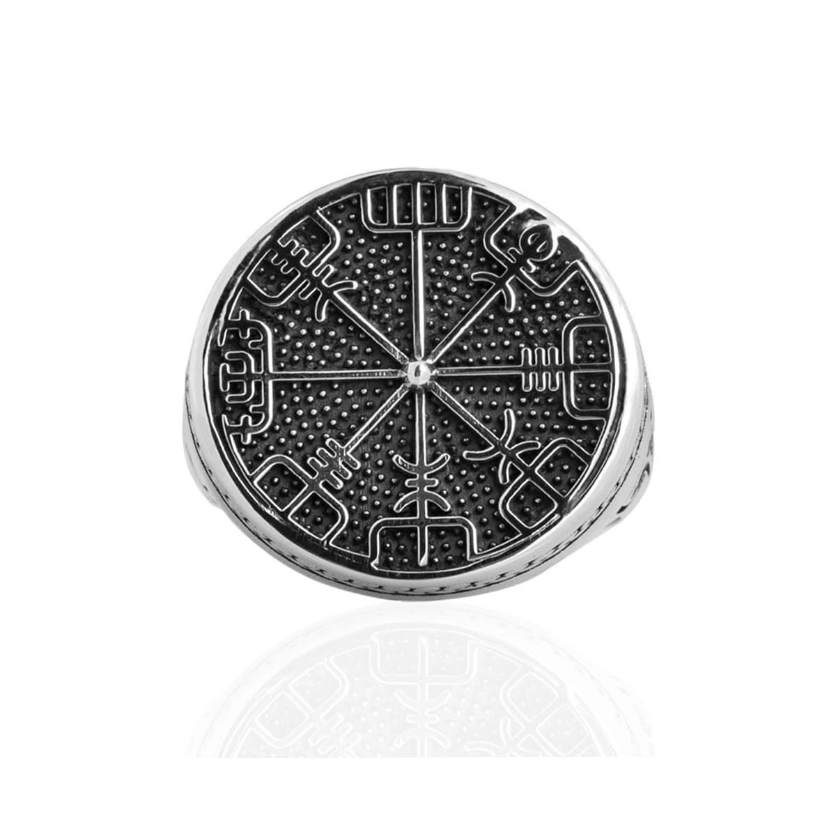 Silver Viking Compass Ring 