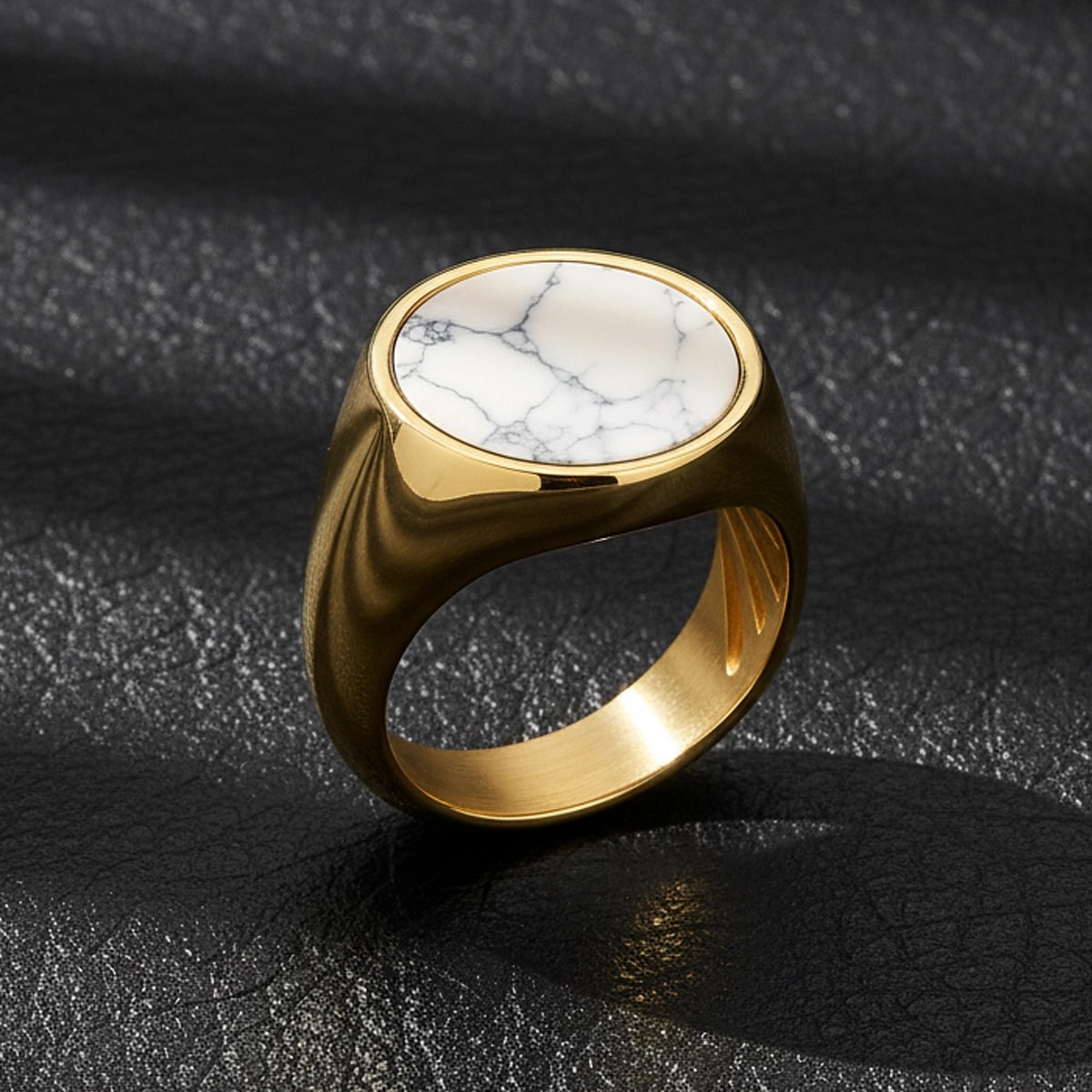 18K Altın Kaplama Havlit Taşlı Yüzük