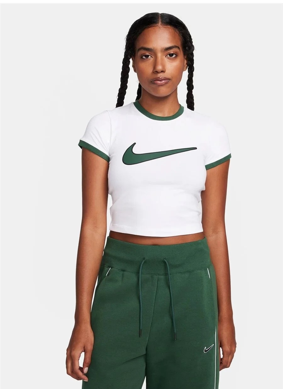 Nike Swoosh Crop - Beyaz