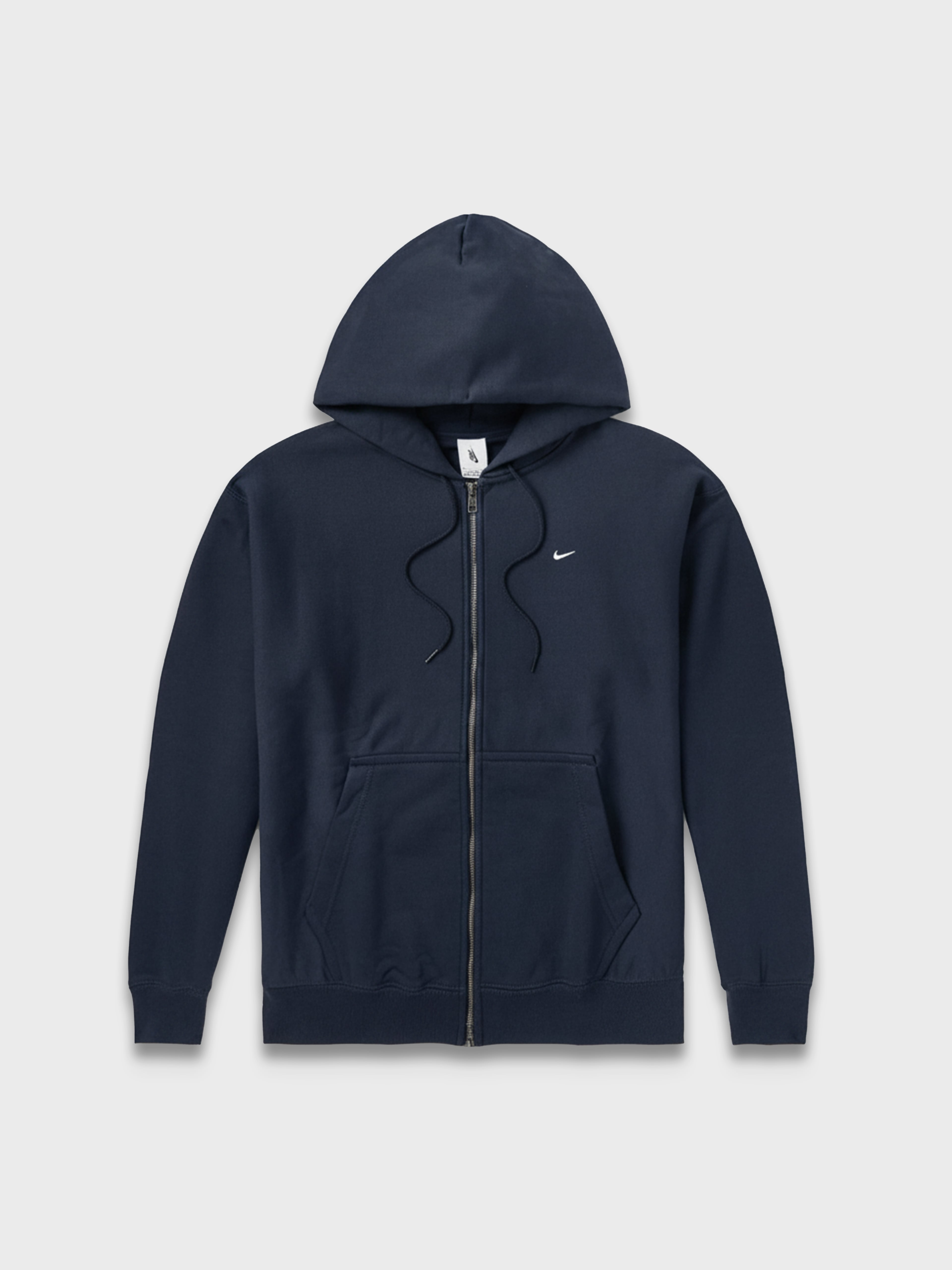 Solo Swoosh Full Zip Hoodie - Koyu Lacivert
