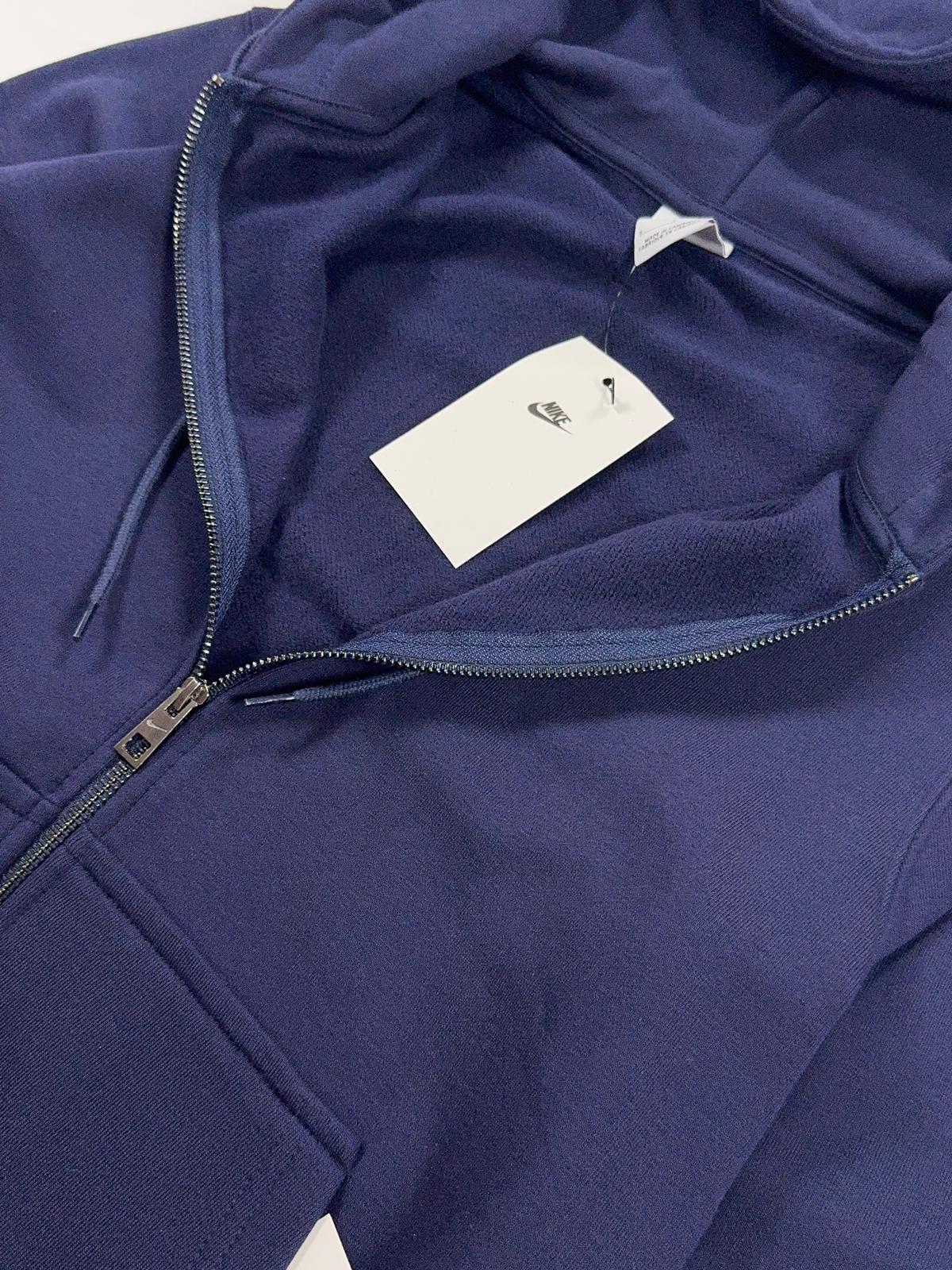Solo Swoosh Full Zip Hoodie - Koyu Lacivert
