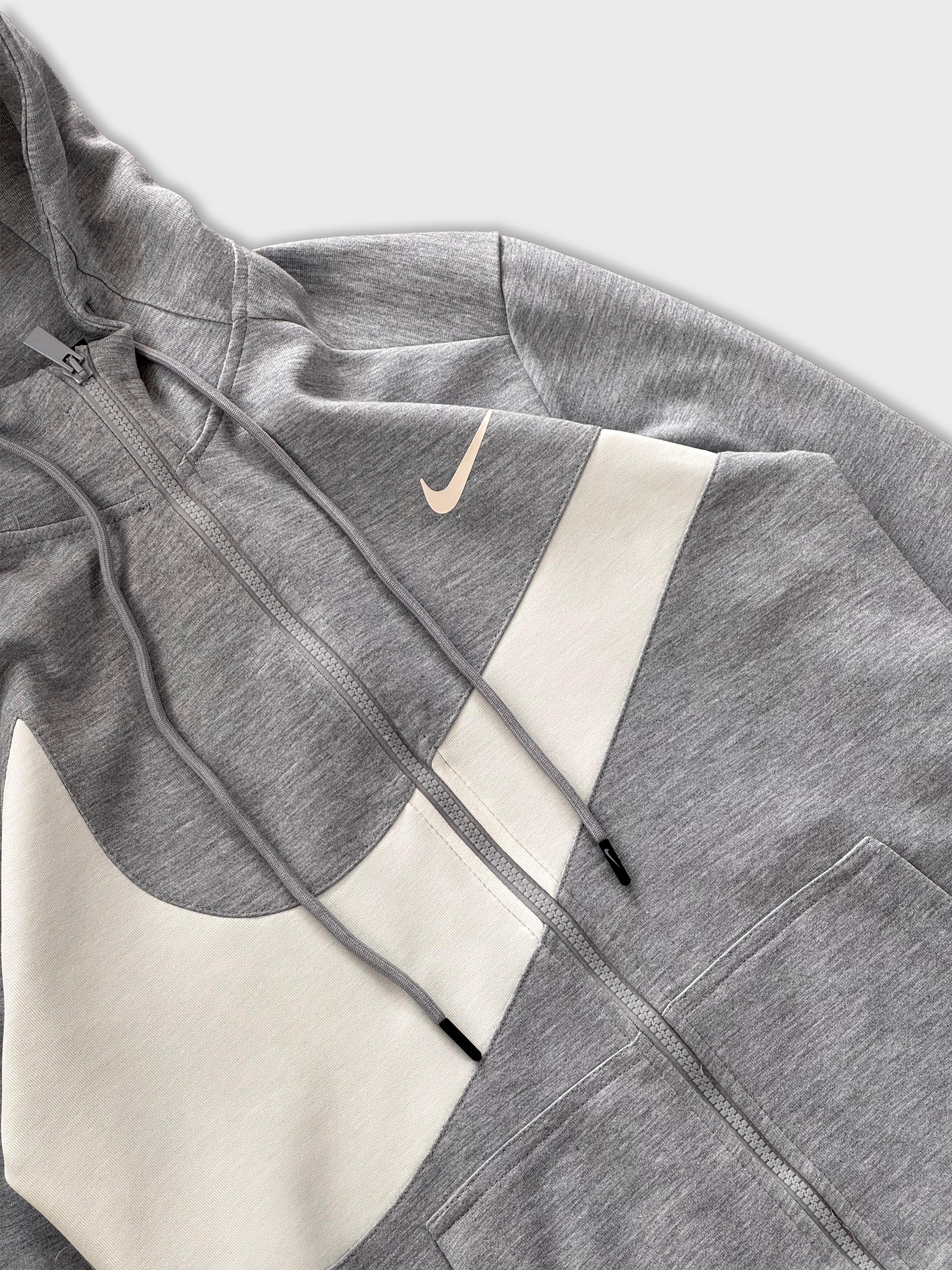 Nike Big Swoosh Full Zip Hoodie - Gri