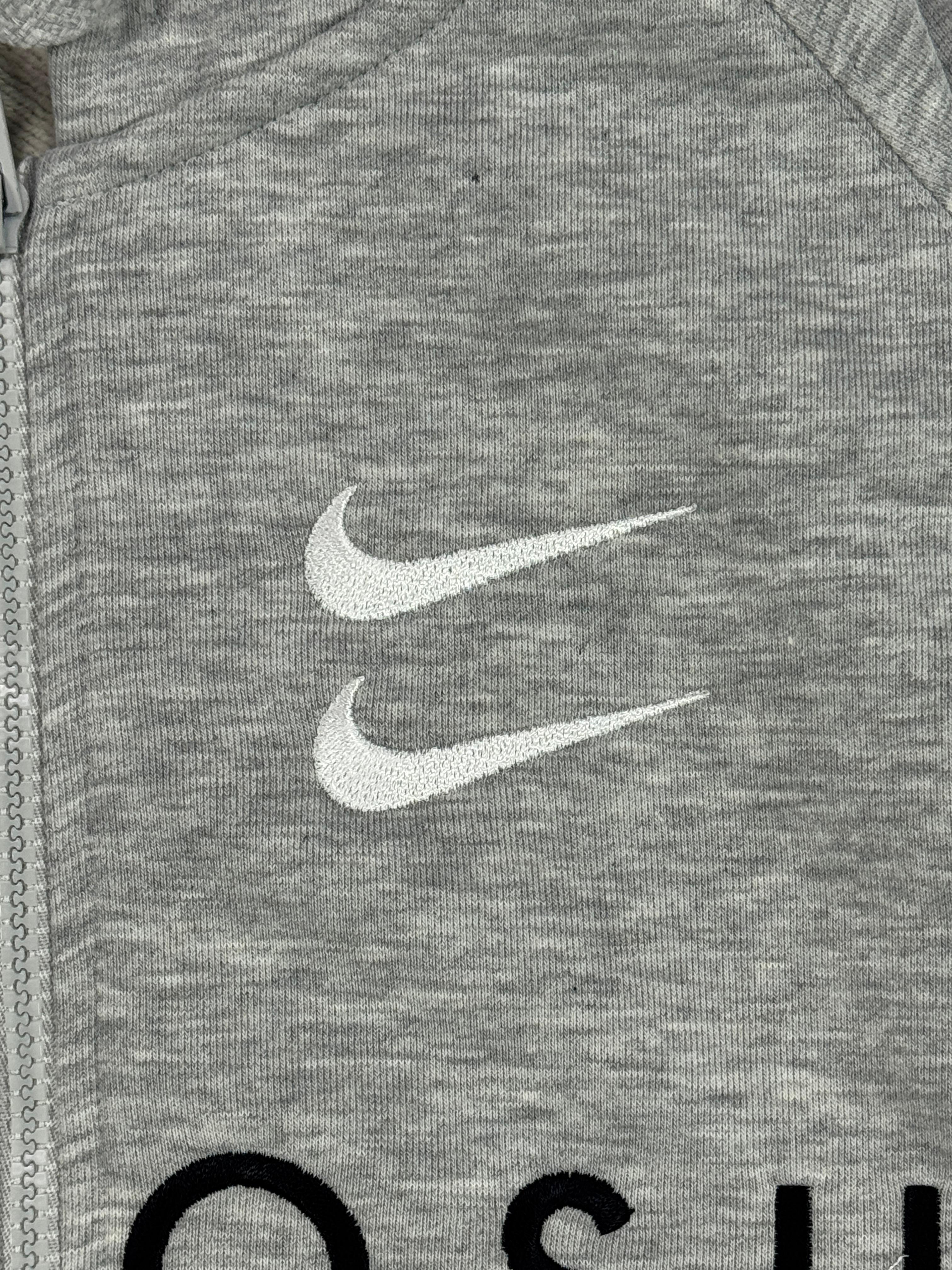 Nike Double Swoosh Full Zip Hoodie - Gri